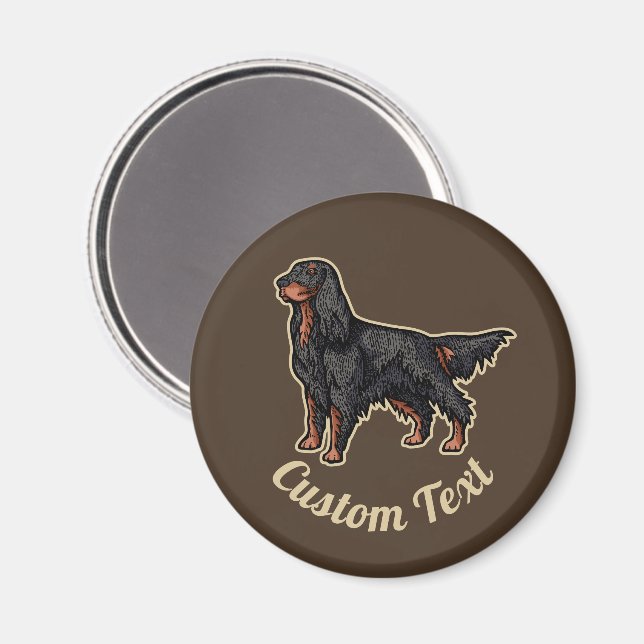 Gordon Setter Illustration Magnet (Front/Back)