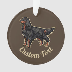 Gordon Setter Illustration Ornament