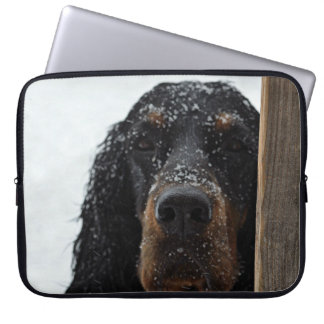 Gordon Setter in Winter Laptop Sleeve