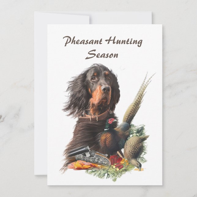 Gordon Setter  Invitation (Front)