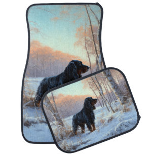 Gordon Setter Let It Snow Christmas Car Floor Mat