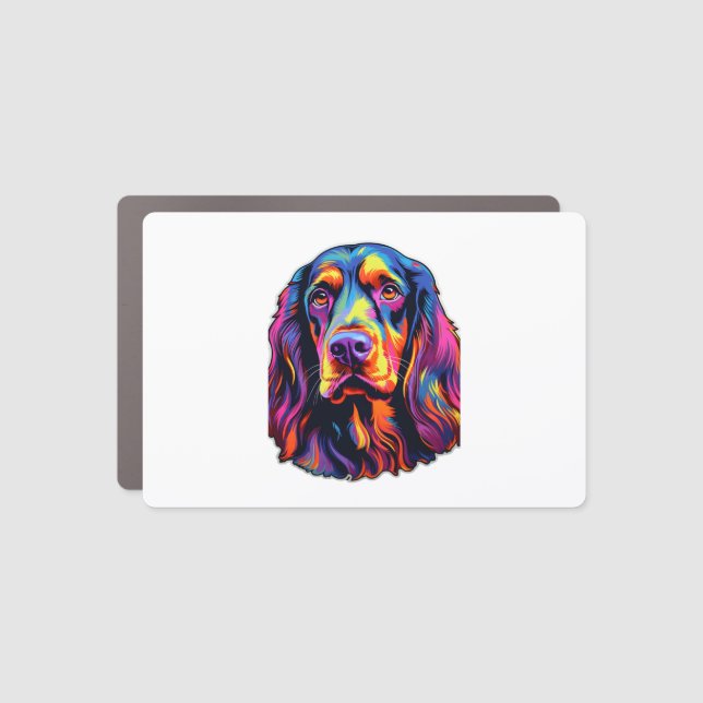 Gordon Setter Neon Design   Car Magnet (Front)
