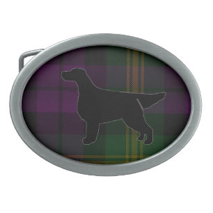 Gordon Setter on Esselmont Tartan Belt Buckle