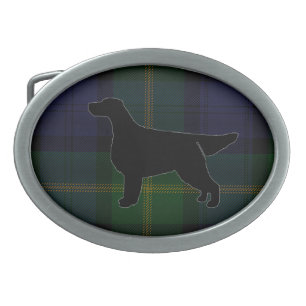 Gordon Setter on Old Ancient Tartan Belt Buckle