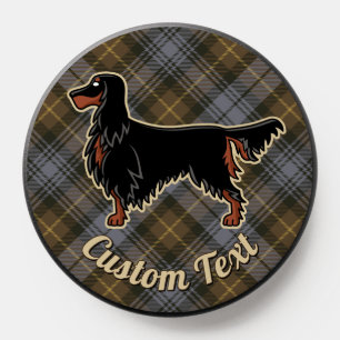 Gordon Setter over Weathered Gordon Tartan PopSocket