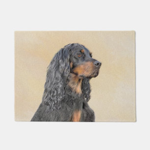 Gordon Setter Painting - Cute Original Dog Art Doormat
