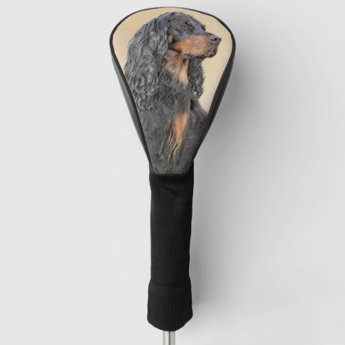 Gordon Setter Painting _ Cute Original Dog Art Golf Head Cover