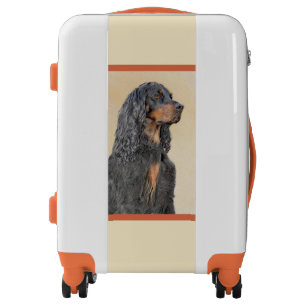 Gordon Setter Painting - Cute Original Dog Art Luggage