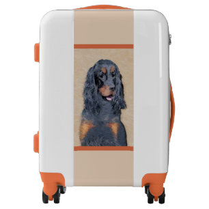 Gordon Setter Painting - Cute Original Dog Art Luggage