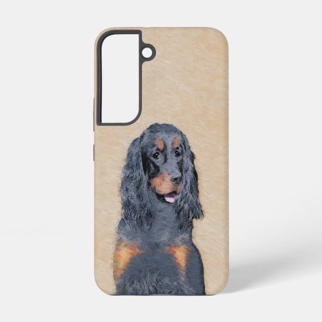 Gordon Setter Painting - Cute Original Dog Art Samsung Galaxy Case (Back)
