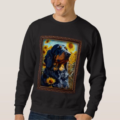 Gordon Setter Painting Sunflower Flower Mom Women  Sweatshirt