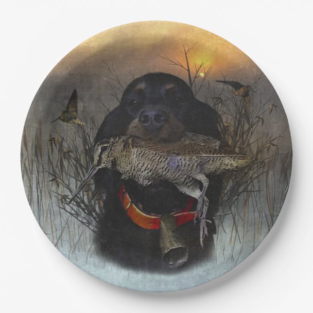 Gordon Setter  Paper Plates (Front)