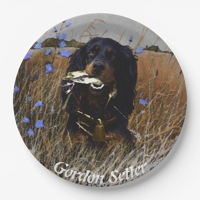 Gordon Setter    Paper Plates (Front)