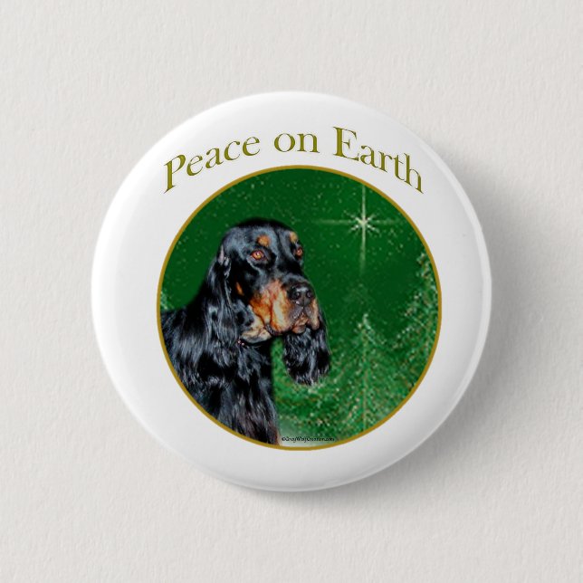 Gordon Setter Peace Button (Front)