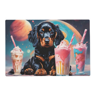 Gordon Setter Puppy N Milkshakes Placemat