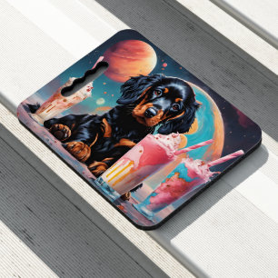 Gordon Setter Puppy N Milkshakes Seat Cushion