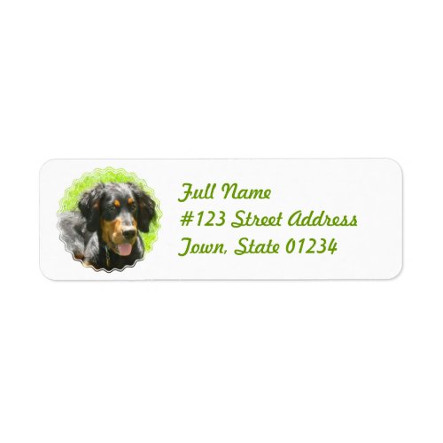 Gordon Setter Return Address Label