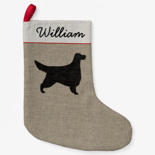 Gordon Setter Silhouette Personalized Dog Holiday Small Christmas Stocking