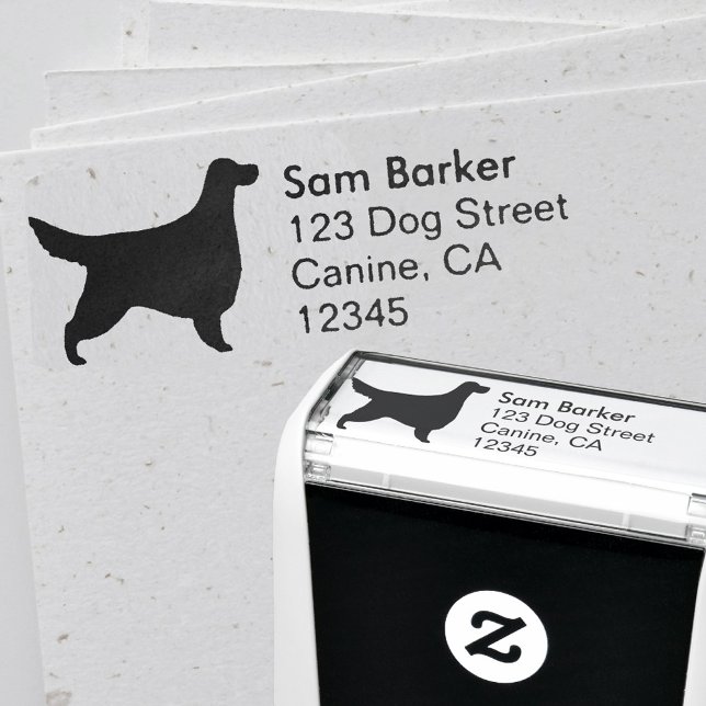 Gordon Setter Silhouette Return Address Self-inking Stamp (Creator Uploaded)