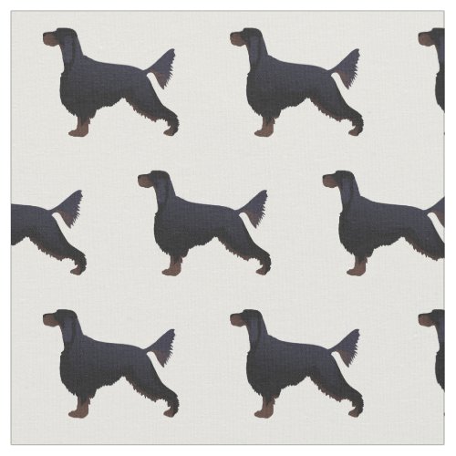 Gordon Setter Silhouette Tiled Fabric Basic