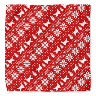 Gordon Setter Silhouettes Christmas Pattern Bandana