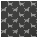 Gordon Setter Silhouettes Pattern Black and Grey Fabric