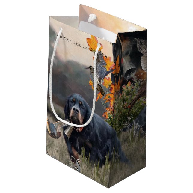 Gordon Setter  Small Gift Bag (Back Angled)