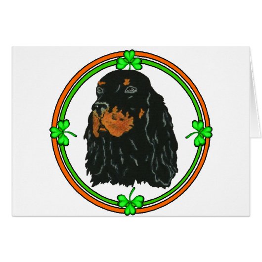 Gordon Setter St Patricks Cards (Front Horizontal)