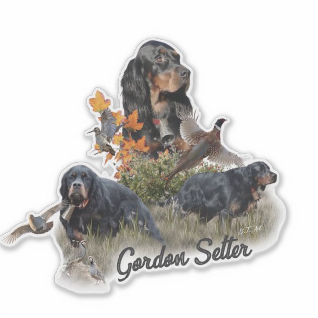 Gordon Setter  Sticker (Front)