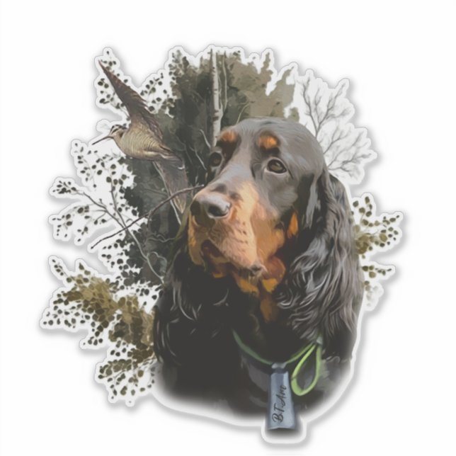 Gordon Setter  Sticker (Front)
