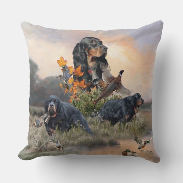 Gordon Setter  Throw Pillow (Front)