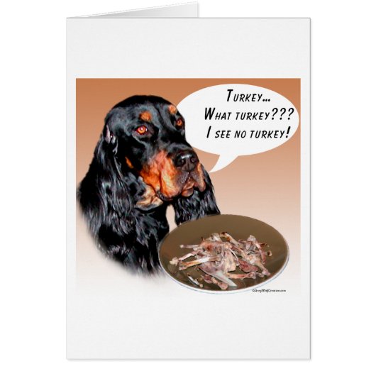 Gordon Setter Turkey Cards (Front)