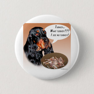 Gordon Setter Turkey Pinback Button