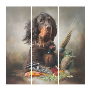 Gordon setter with pheasants, Art