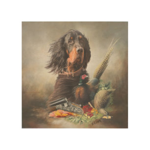 Gordon setter with pheasants, Art