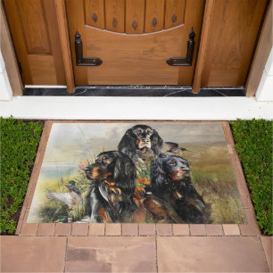 Gordon Setters , Passion for Birds , Art Doormat