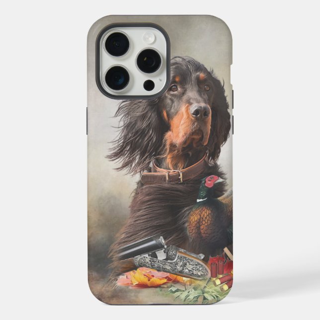 Gordon Setters , Passion for Birds , Art iPhone Case (Back)