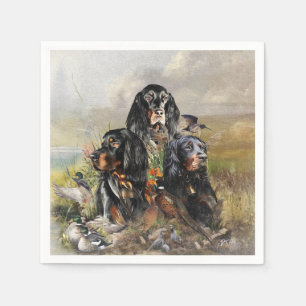 Gordon Setters , Passion for Birds , Art Napkins