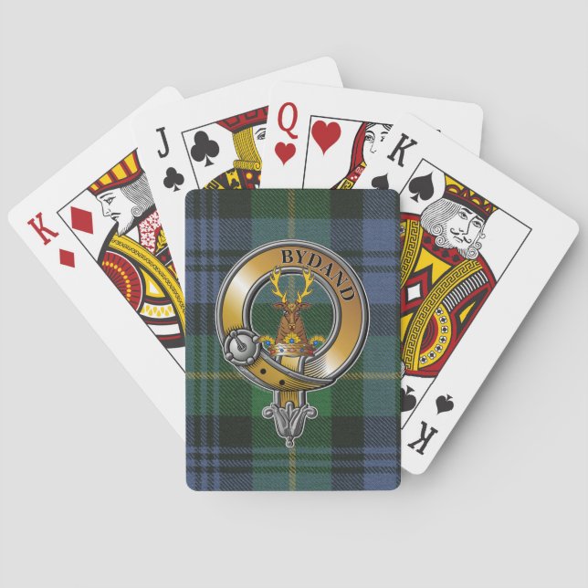 Gordon Tartan & Badge Poker Cards (Back)