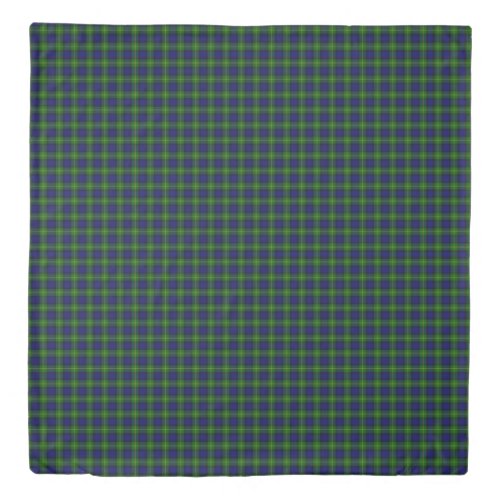 Gordon tartan blue green plaid duvet cover