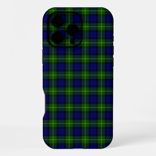 Gordon tartan blue green plaid iPhone case (Back)