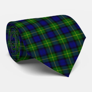 Gordon tartan blue green plaid neck tie