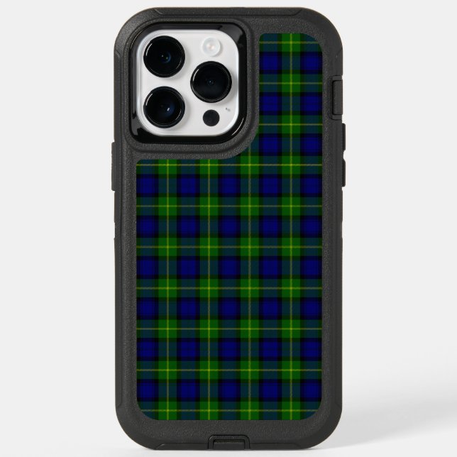 Gordon tartan blue green plaid otterbox iPhone case (Back)