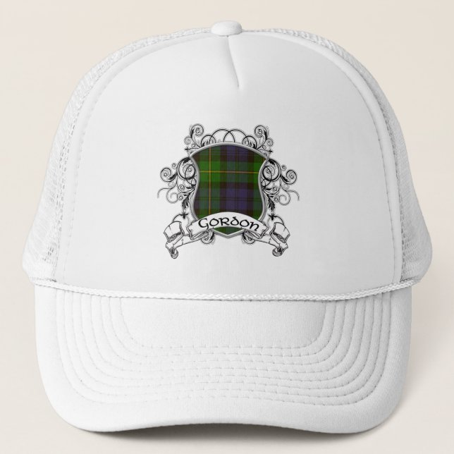 Gordon Tartan Shield Trucker Hat (Front)
