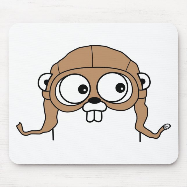 Gordon the Golang Gopher Mousepad (Front)