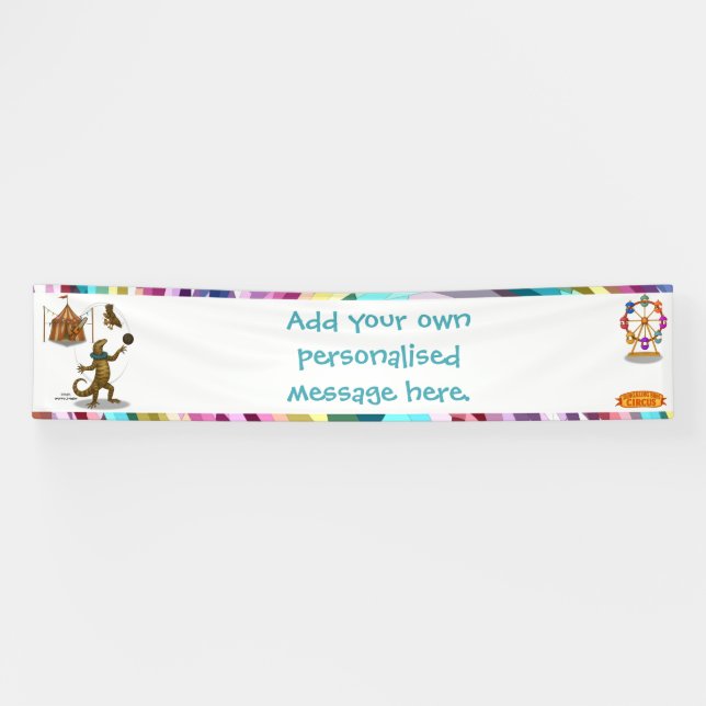 Gordy, goanna juggler banner (Horizontal)