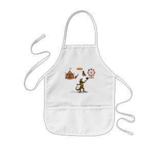 Gordy, goanna juggler kids' apron
