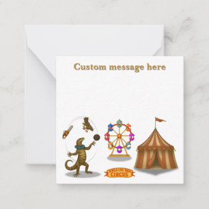 Gordy, goanna juggler note card