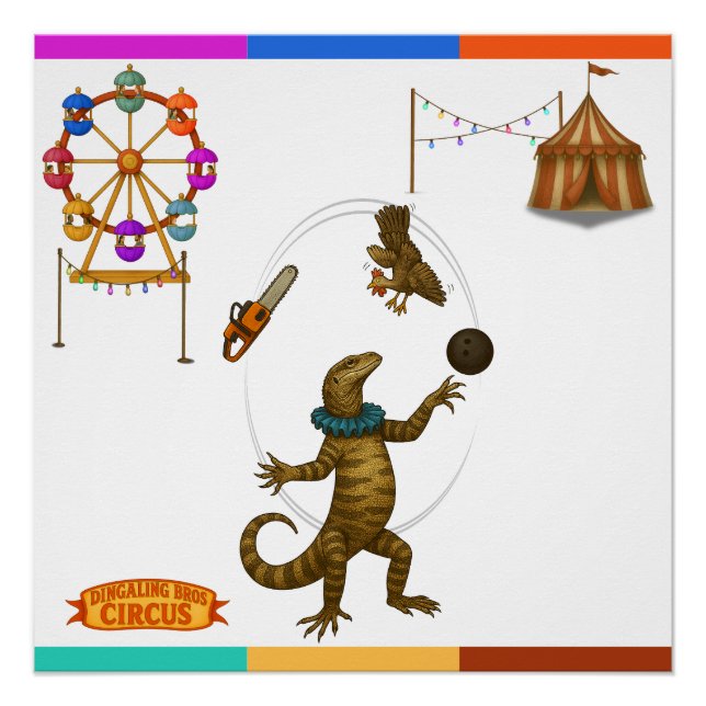 Gordy, goanna juggler poster (Front)