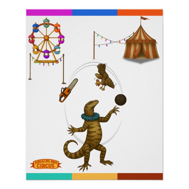 Gordy, goanna juggler poster (Front)